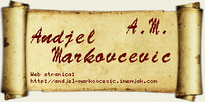 Anđel Markovčević vizit kartica